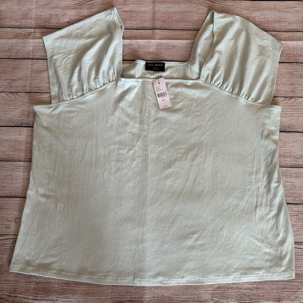 NWT Knit Top Lane Bryant Light Green 22/24